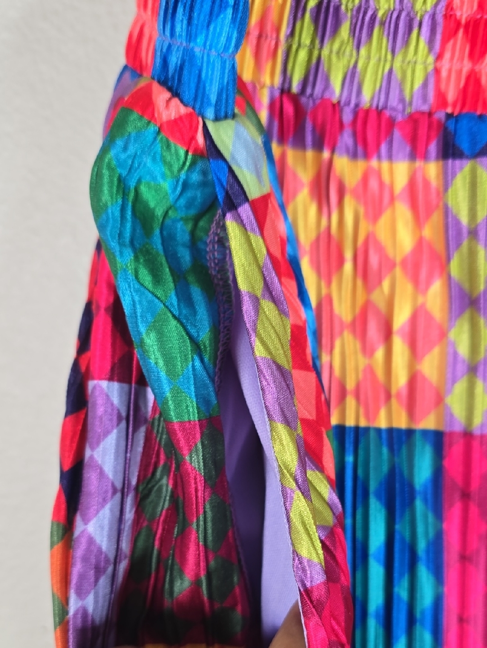 Dress In Lala  Fun House  Plisse  Multicolor Patchwork Women's  Set Size 2X. - Picture 11 of 12